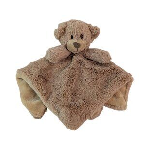 Brown Teddy Bear‎ Lovey 14" Baby Security Blanket Rattle Kellytoy K Luxe Soft